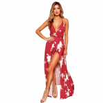 Naiste mood Seksikad &otilde;hukesed seljata Bohemian p&uuml;hade V-kaelusega volangidega &uuml;hev&auml;rvilised kleidid L