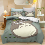 Anime tekikott padjap&uuml;&uuml;r voodipesu komplekt T-TotoroS Kawaii T&auml;iskasvanud Poiss T&uuml;druk Magamistoa kaunistus Lapsed &Uuml;he- ja Kahekohaline Suur suurus 135x200cm&set
