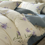 Klass A V&auml;rske Neljaosaline Komplekt: Pestud puuvillast voodilina ja tekikott kahekihilise marliga - Kodu voodipesukollektsioon Single Duvet Cover 150*200cm
