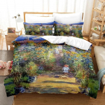 Monet &otilde;limaali tekikott King Queen suuruses kunstiteos Vihmavari, t&uuml;drukute &otilde;limaal lastele poistele t&uuml;drukutele pol&uuml;estrist voodipesu komplekt 70x133cm 2pcs
