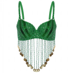 Naiste k&otilde;hutantsi rinnahoidja reguleeritavate paeltega disain s&auml;delevate litritega plastikust helmestest tutid traadiga kost&uuml;&uuml;m One Size must