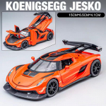 Koenigsegg Jesko Attack Superauto Simulatsioon Valumalmist ja M&auml;nguautod Heli ja Valgus Tagasit&otilde;mmatav Auto 1:32 sulamist mudeli kingitused lastele