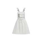 Adidas Originals Trefoil SS22 &Uuml;hev&auml;rviline Pingutusn&ouml;&ouml;riga Strapless Kleit Naiste Kleit Kreemjasvalge HS9496 S white