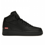 Supreme x Nike Air Force 1 Mid Karbi Logoga - Kolmekordne Must Unisex Tossud FZ8784-001 42.5