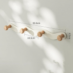 Lainekujuline uksekonks magamistoa ukse taga riputatav riidepuu elutoa v&otilde;tme- ja mantlikonks l&ouml;&ouml;givaba seinale paigaldatav puidust konks seinakaunistus