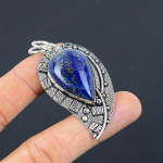 Pulmakingitus Talle 925 Sterling H&otilde;be Looduslik Lapis Lazuli Gemstone Ripats