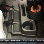 Keskkonsooli k&auml;etoe karbi alus tassihoidjaga Toyota Land Cruiser 70 71 76 79 jaoks