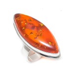 Natural Baltic Amber Gemstone 925 Sterling Silver Jewelry Ring Size 7 s2c68