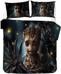Groot voodipesukomplekt 3D-tr&uuml;kiga tekikott padjap&uuml;&uuml;r Laste kingitus Magamistoa kaunistus Kingitus 135x200cm-2pcs