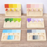 Puidust Montessori m&auml;nguasi Color Sense System Treening puidust siset&uuml;kk 24 v&auml;rvi laste v&auml;rviga kognitiivselt sobituv &otilde;ppem&auml;nguasi