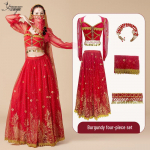 Printsess Jasmiini kost&uuml;&uuml;m naistele - Eksootiline India tantsu ja k&otilde;hutantsu riietus Medium