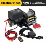 12V/24V 2000lb Mini Elektriline Vints Rannakulguri Vints DC Vints Kaasaskantav Trossivints Traadita Kaugjuhtimispuldiga 2000Pounds