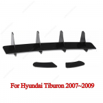 Auto tagumise kaitseraua difuusori huulekate spoiler splitter Hyundai Coupe / Tiburon 2007 2008 2009 jaoks kerekomplektid tuuning l&auml;ikiv must ABS