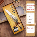 Retro Euroopa Sulgkirjaga T&auml;itesulepea Komplekt Mehaanilise Punk Stiiliga ja Pitseerimisvaha Templiga - Ideaalne S&uuml;nnip&auml;evakingitus