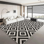 Geomeetrilised dekoratiivvaibad elutuppa Must Valge Kerge luksusvaibad Magamistoa kaunistus Libisemisvastane matt Suure pindalaga vaip tapis salon 50x80cm small mat