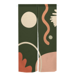 Boho stiilis Noren uksekardinad P&auml;ikesev&auml;rviline Vikerkaar Abstraktne Geomeetriline Muster Linane Ukseava Kardin K&ouml;&ouml;gi Sissep&auml;&auml;s Pooleks Jagatud Kardinad 90x180cm&Rod Pocket