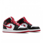 Air Jordan 1 Mid GS Valge V&auml;ga Marjane Keskmise s&auml;&auml;rega Retro tossud 554725-016 EU 36 marja/must