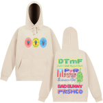 DTMF Deb&iacute; Tirar M&aacute;s Fotos Bad Bunny 2025 Moodne Disainiga Huppar Meestele Pikkade Varrukatega Vabaaja Hip-hop Pullover Kvaliteetsed Dressipluusid M beige