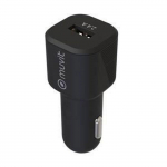 MUVIT FOR CHANGE Autolaadija 1 USB 2.4A (12W) - Must must