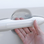 N&auml;htamatu ukse k&auml;epideme kausi kriimustusvastane riba auto tahavaatepeegel l&auml;bipaistev kokkup&otilde;rkevastane kleebis kaitseraua kaitse 4pcs door handle