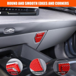 Red Carbon fiber passenger side glove box cover trim For BMW 5 Series G60 i5 24+