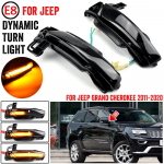 Paar LED-k&uuml;lgpeeglit D&uuml;naamilise suunatulega N&auml;idik Blinker Korduslamp JEEP GRAND CHEROKEE WK2 2010 -2020 jaoks