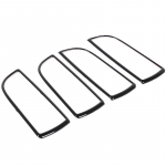 For Jaguar XJ 2010- ABS Glossy black/silver Car Window Glass Lifting Frame Decorative Sticker Car Interior Accessories Glossy Silver