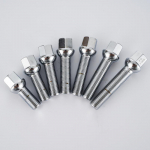 M14 x 1.5 Ball Seat Lug Bolt 17mm Hex 28mm/35mm/40mm/45mm Thread Length Chrome Finish Wheel Bolts Sliver M14x1.5