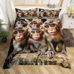 Ahvikuninganna T&auml;is-kaksik tekikott, Kawaii loomaahvi tekikott oksad lehed voodipesukomplekt lastele t&uuml;drukutele teismelistele t&auml;iskasvanutele AU Single(140x210cm)