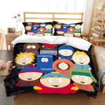 Tekikate S-South Park Padjap&uuml;&uuml;r Voodipesukomplekt T&auml;iskasvanud Poiss T&uuml;druk Magamistoa Kaunistus Laste Kingitus &Uuml;he- v&otilde;i Kahekohaline Suur Suurus Duvet Cover Set&AU Single(140x210cm)
