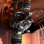 Kolju Karaf Kolju klaas viski karaf K&auml;sitsi valmistatud gooti klaaspudel Halloweeni kaunistused kodubaari jaoks Bourbon CN