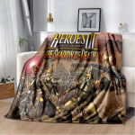 D Heroes of Might and Magic Retro m&auml;ngu pehme flanellist viskepadi elutuppa, magamistuppa, voodile, diivanile, piknikule 40x50in