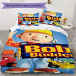 Bob the Builder Anime Muster Voodipesu tekkikomplekt Tekikate Padjap&uuml;&uuml;r Kodu kaunistus S&uuml;nnip&auml;evakingitus (1 * tekikott + 2 * padjap&uuml;&uuml;ri ilma s&uuml;damikuta)12 135x200cm