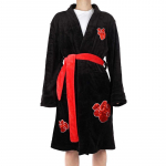 Anime Naruto Cosplay kost&uuml;&uuml;m Akatsuki Uchiha Itachi Cosplay hommikumantel fliisist soe &ouml;&ouml;s&auml;rk hommikumantel talvine magamisriietus kleit M must