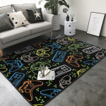 V&auml;rviline m&auml;ngukonsooli vaip Arvutitooli vaip M&auml;ngutoa kristallveluurist dekoratiivne vaip Magamistoa elutoa vaip 120*160cm Crystal Velvet gray