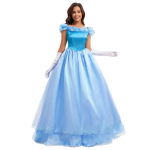 Sinine kleit lava kost&uuml;&uuml;m halloweeni cosplay kost&uuml;&uuml;m cinderella cosplay kost&uuml;&uuml;m lumivalguke S