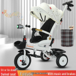 Kokkupandav 2-in-1 kolmerattaline k&auml;ru muusikaga vanusele 6 kuud kuni 6 aastat