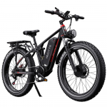 Elektriline jalgratas DUOTTS S26 26 750Wx2 Mootor T&auml;ielikult amortiseeritud T&auml;iskasvanute elektriline jalgratas 48V 20AH LCD-ekraan Tippkiirus 45km/h Must