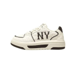MLB New York Yankees Synthetic Leather Slip Resistant Abrasion Resistant Low top Casual Shoes Unisex Brown 3ASXM066N-50BRS 43