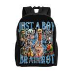 Brainrot Gang 67 Naljakas M&auml;ngumeme Seljakott Unisex Muster Seljakotid Pol&uuml;ester Naljakad Koolikotid Reisimine Kohandatud Seljakott One Size gray