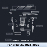 BMW X6 2024 2025 jaoks TPU Auto Navigatsiooniekraani Kile K&auml;igukasti Kaitsekleebis Kriimustuskindlad Siseviimistluse Lisatarvikud Right rudder driving gray