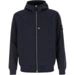 Stone Island Logo Kapuutsiga T&otilde;mblukuga Pikkade Varrukate Jakk Meeste jakid Sinine Q10000422-V0020 M black