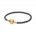 Pandora Shine &Uuml;he ringiga nahast sodiaagipunane &otilde;nnekuld legeeritud k&auml;ev&otilde;ru Naiste k&auml;ev&otilde;ru 568777C02 Box,19cm