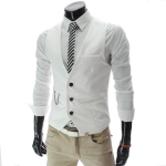 Meeste vestid Slim Fit Meeste &uuml;likonna vest Meeste vest Gilet Homme Vabaaja Varrukateta Ametlik &Auml;rijakk L must