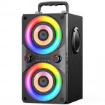 Bluetooth-k&otilde;lar 100W Kaasaskantav Suur V&otilde;imas S&uuml;gav Bass Valju Heli Traadita Boombox Subwooferi, LED-tulede, DSP, Suurte Puuk&otilde;laritega must