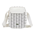 Lacoste Moekas Vabaaja T&otilde;mblukuga PVC &Otilde;lakott Risti Keha Kott Keskmine Unisex kotid Helebeež Roheline NH4094JX-F89 Ivory & Emerald Green,Medium