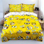 3TK Multifilm K&auml;sna-Kalle Tr&uuml;kitud Voodipesukomplekt Lastele Poistele T&uuml;drukutele Uus 3D Tr&uuml;kitud Voodikate Tekikott Padjap&uuml;&uuml;r Magamistoa Dekoor 135X200cm