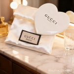 Gucci Beauty S&uuml;damekujuline Peegel S&auml;deleva Satiinpistrikuga Komplekt valge