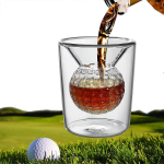 Golfi viskiklaas, Golfi viskiklaasid meestele, Golfikingitused meestest golfim&auml;ngijatele, Viskiklaas sisseehitatud golfipalli kujuga 1pcs