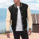 Casual Varsity jakk meestele pikkade varrukatega Slim Fit Letterman Baseball Bomber jakid Kerge dressipluus Meeste n&ouml;&ouml;pidega tuulejakid XXXL must